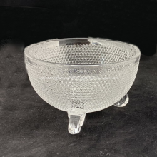 Clear glass footed bowl